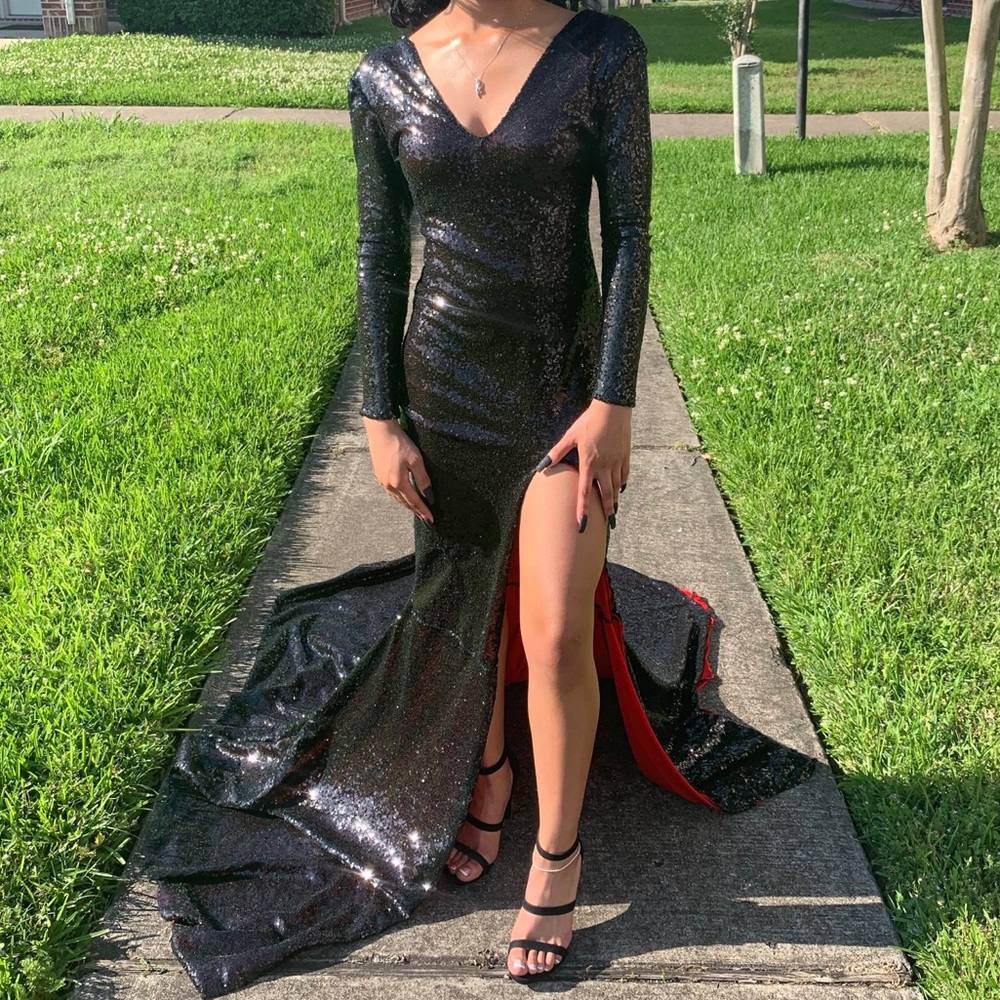 Custom made low cut back Prom/Formal Dress